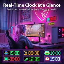 Flexible Wireless LED Matrix Panel Logo With USB Power, Application Control, And Remote Control - Suitable For Multi-Color Programmable Lighting In Homes, Shops, Hotels, And Holiday Decorations - Easy To Install And Durable Design - LED Screen - View 8