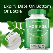 Rosabella Moringa Capsules - Pure Moringa Oleifera Leaf Powder, Packed With Antioxidants, Essential Vitamins & Amino Acids, Boost Energy, Skin, Immune & Gut Health - 60 Unflavored Veggie CapsulesNon-GMO, Gluten Free - 其他 - 查看 7