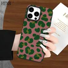 Funda para phone con diseño de leopardo verde, con orificios grandes, compatible con phone 16 Pro Max, 16, 15 Pro, 14, 14 Plus/14 Pro Max, 13, 13 Pro, 12 Pro, 11/11 Pro. Regalos para cumpleaños y fiestas - Blanco - Ver 6