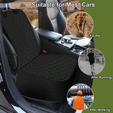 2 Pack/Set Front & Rear Car Seat Covers - Universal Fit For Cars, Trucks, SUVs | Waterproof, Stain-Resistant & Easy-To-Clean Protectors | Durable Fabric, Secure Fit | Perfect For Messy Kids, Drooling Dogs, Spills & Daily Use - Black - View 4