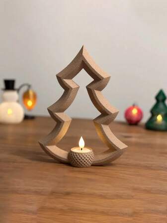 1 st ny julgran tekopp ljusstake heminredning kreativa tillbehör julstämning julklappar