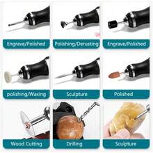 USB Rechargeable Custom Engraving Pen, Cordless Portable Tool For Metal Wood Glass And Plastic Electric Engraving Pen Kit Engraving Tool For Beginners - Silvery - View 6