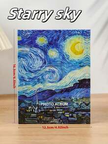 1 pieza - Tamaño 4R, estilos disponibles, 50 páginas interiores con 100 fotos, reversible, álbum de diseño de pintura al óleo, álbum de estilo de inserción, álbum conmemorativo de pintura al óleo, álbum de fotos de dibujos animados para niños