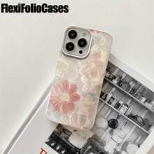 Funda protectora para phone con diseño tridimensional de flores al óleo, con orificios grandes, compatible con phone 16 Pro Max, 16, 15 Pro, 14, 14 Plus/14 Pro Max, 13, 13 Pro, 12 Pro, 11/11 Pro. Ideal para regalar en cumpleaños y otras festividades. - Negro - Ver 2