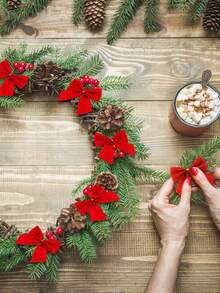 48 pezzi - Mini decorazioni ad arco per albero di Natale, piccoli fiocchi natalizi da appendere, decorazioni carine per feste di nozze, casa e ghirlande, accessori per albero di Natale da tavolo, fiocchi natalizi festivi, ornamenti ad arco per albero di Natale, fiocchi glitterati, mini fiocchi con paillettes da 5 cm, decorazioni appese a nodo, accessori per ghirlande e confezioni regalo natalizie, forniture per decorazioni natalizie