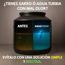 Sistema Dual Antisarro y Desinfectante para Tinaco 3 Meses. Filtro de Agua para Tinaco Previene formación de Sarro, Descalcificador de agua para Tinaco, Cisternas y Depósitos de 450 a 1100 L. 3 Meses - 1 - Ver 3