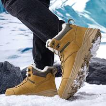 Men Boots 2025 New Winter Slippers Warm Men Shoes Waterproof Non-Slip Plush Sneakers Male Tennis Shoes Boots Men Sneakers Winter