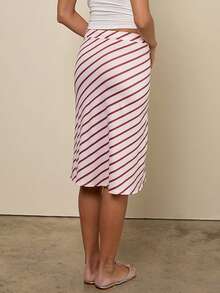 Women's Ruffle Hem Sarongs Beach Wrap Cover Up Swimwear Bikini Bottoms High Waisted Tankini Swim Skirts Swimdress - 粉色 - 查看 5