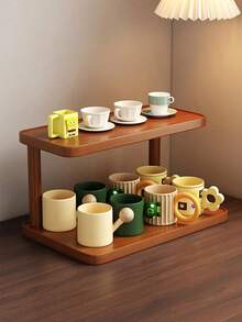 1 Pieza Estantería de Cocina Multifuncional de Bambú, Estantería Multiusos para Especias con Estantes, Organizador de Escritorio Doble, Ideal para Cómodas, Estantes Decorativos y Prácticos para el Hogar, Decoración de Balcón, Decoración del Hogar, Almacenamiento para Fiestas y Navidad - Marrón - Ver 5