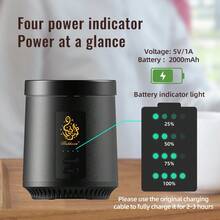 Charcoal Oud 2-In-1 Electric Incense Burner Type-C Portable Burner Aoma Diffuser For Car - Multicolor - View 3