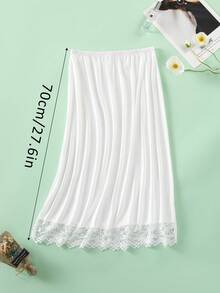 3件/2件/1件 包臀内衬裙 打底裙 防走光裙 多色 纯色 春夏款 防透防走光 中长裙 内衬裙 蕾丝底 防静电半裙 松紧腰带 适合偏胖女生 适合日常穿着 - 彩色 - 查看 16