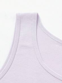 Balabala Tween Girl Vest 2 Packs 2025 Spring Layering Tank Tops Boys & Girls - Red-purple Hue - View 3