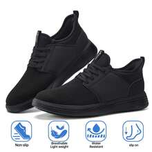 Non Slip Work Shoes For Women Slip Resistant Work Shoe For Womens Men Slip On Waterproof Sneakers Water Resistant Zapatos Trabajo Kitchen Chef Shoes Food Service - Black - View 6
