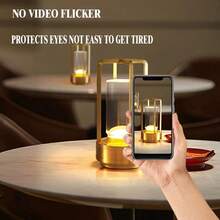 1 Stück Touch-gesteuerte Tischlampe, moderne geometrische Kristall Campinglampe, dreifarbig dimmbare Esszimmer Dekorationsleuchte, aufladbare Schlafzimmer Nachttischlampe, Weltraum-Thema mit einstellbarer Beleuchtung Nachtlicht, ideal für Heim- und Bürodekoration, Nachtlicht, perfektes Weihnachtsgeschenk