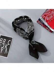 2 件嘻哈裤配饰套装：亚克力多层链条 + 方形围巾，休闲街头嘻哈风格 - 彩色 - 查看 16