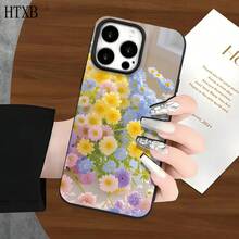 Funda protectora para phone con diseño de flores amarillas y azules (1 unidad), compatible con phone 16 Pro Max, 16, 15 Pro, 14, 14 Plus/14 Pro Max, 13, 13 Pro, 12 Pro y 11/11 Pro. Regalos para cumpleaños y celebraciones. Plus/14 Promax, 13 Pro, 12 Pro, 11 Pro Serie Pro. Regalos para cumpleaños y festividades. - Negro - Ver 8