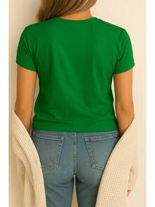 Women T-Shirts - Green - View 2