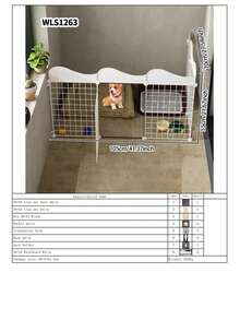 Foldable Dog Fence For Small/Medium Dogs, Indoor Pet Playpen, Puppy/Kitten Cage, Rabbit Hutch - Multicolor - View 13