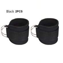 2/1件装踝带，男女通用，可调节舒适，带双D环，适用于臀部训练、腿部伸展和下肢锻炼。