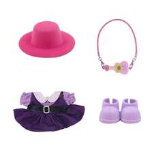 [Only Doll Clothes] 1st, 2nd, 3rd Generation Party Doll Outfit, Set, Celebrity Same Style Doll Clothes, Includes: 1 Dress + 1 Hat + 1 Guitar Pendant + 2 Shoes (Doll Not Included) - Multicolor - View 1