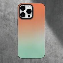Funda protectora para phone con diseño de degradado naranja y verde y orificios grandes. Compatible con phone 16 Pro, 16, 15 Pro, 14, 14 Plus, 14 Pro, 13, 13 Pro, 12 Pro y 11/11 Pro. Regalos para cumpleaños y celebraciones. - Blanco - Ver 5