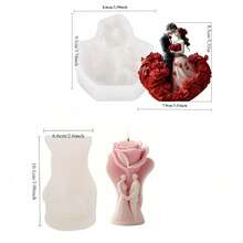 Romantic Rose Silicone Mold For Candle Making – Easy Release, Multi-Purpose DIY Craft Mold, Reusable For Epoxy Resin, Plaster, Clay – Perfect For Handmade Gifts & Home Decor - Love bear mold - View 9