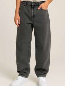 Men's Balloon Jeans Urban Style Loose Fit Casual Streetwear - Xám - Xem 1