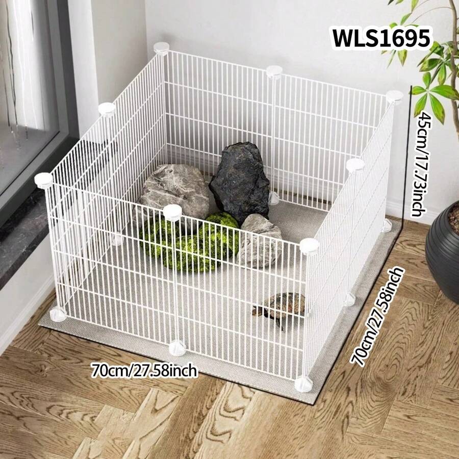 Pet Fence Turtle Anti-Escape Net, No Drilling Required, Removable Balcony Tortoise Enclosure Barrier Fence - Multicolor - View 1