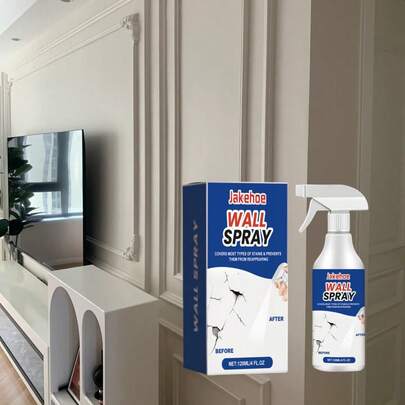 2支装墙面喷漆，墙面清洁去污防潮除霉翻新漆，家居涂鸦修复自喷修补漆，墙面翻新，一喷即白，轻松遮盖污渍，轻松翻新旧墙，方便快捷/均匀喷涂，适用于墙面污垢/涂鸦/小广告/霉菌/泛黄等。（升级包装，产品功能不变，新旧款随机发货）