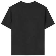 Girls & Teenagers Students Casual Printed Black Crew Neck Short Sleeve T-Shirt Top, Summer - Black - View 2