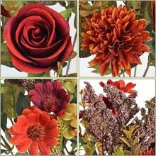 1/3/80pcs Faux Silk Hydrangea Bouquet, Fake Tea Rose, Suitable For Spring/Autumn Wedding Vase, Applicable For Home, Restaurant, Bedroom, Bathroom, Room Decor, Mother's Day, Father's Day, Holiday Birthday Party, Outdoor Garden Decor, Kitchen, Bathroom, Women/Men Gift, Home Decor, Valentine's Day Gift - Orange - View 8