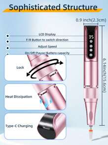 duofu Máquina eléctrica profesional para lijar uñas, máquina para lijar uñas, Set de manicura y pedicura, Set de limas de uñas, adecuado para uso doméstico y salón, pulidor de uñas, herramientas de pulido para manicura y pedicura