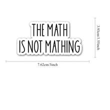 1 件数学不是数学贴纸 - 有趣和讽刺的乙烯基贴花，适用于笔记本电脑、水瓶和笔记本 | 适合学生、教师和办公室工作人员的幽默贴纸 | 防水设计 - 彩色 - 查看 2