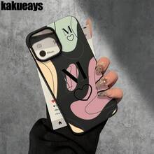 Funda para phone (1 unidad). Estas fundas para teléfono presentan un diseño de líneas en bloques de color con orificios grandes, imitando un estilo clásico. Son compatibles con los modelos 16 Pro, 16, 15 Pro, 14, 14 Plus, 14 Pro, 13, 13 Pro, 12 Pro y 11/11 Pro. Son un excelente regalo para cumpleaños y fiestas. - Blanco - Ver 8
