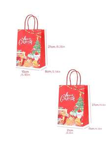 1 Stück/2 Stück Weihnachtsgeschenktüten, Weihnachtsabend Süßigkeiten Geschenktüten aus Kraftpapier, Weihnachtsdekoration, Weihnachtspyjamas, Weihnachtsgeschenke, Weihnachtsdekoration