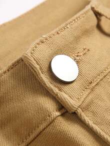Men's Stretch-Cotton Blend Slim-Fit Jeans Are Suitable For All-Season Casual Motorcycle Rock Fans And Young People - Màu vàng - Xem 5