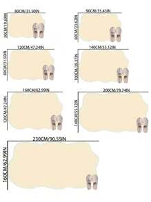 1件装不对称云朵造型现代北欧风地垫，简约装饰，客厅地垫，卧室装饰，小地毯，家居装饰，客厅地毯，客厅小地毯，卧室地毯，客厅家居装饰，户外地毯，可水洗地毯（40*60厘米尺寸非常小，请谨慎购买） - 彩色 - 查看 6