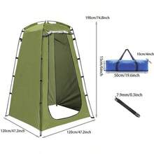 Portable Outdoor Pop-Up Privacy Tent, Camping Shower Toilet, Changing Room, Hiking Camping - Green - View 4