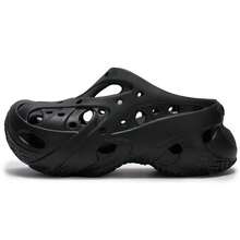 Crocs 女士珊瑚色木屐凉鞋，简约舒适户外旅行运动休闲拖鞋 211141-001 - 211141-001 - 查看 1