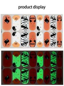 1/8 Peças Adesivos de Unhas, Novos e Mais Vendidos, Halloween INS Brilham no Escuro, Fantasma Fofo, Abóbora, Caveira, Estrela, Lua, Aranha, Morcego, Coração, Teia de Aranha, Gato, Decalques de Unhas, Acessórios de Arte de Unhas, Vários Estilos para Escolher, Crie Uso Diário da Moda, Design de Arte de Unhas DIY, Interessante, Minimalista e Multifuncional Ferramentas de Manicure para Amantes da Moda, Adequado como Presente para Família, Namorada, Melhores Amigas, Acompanha Lixa de Unhas