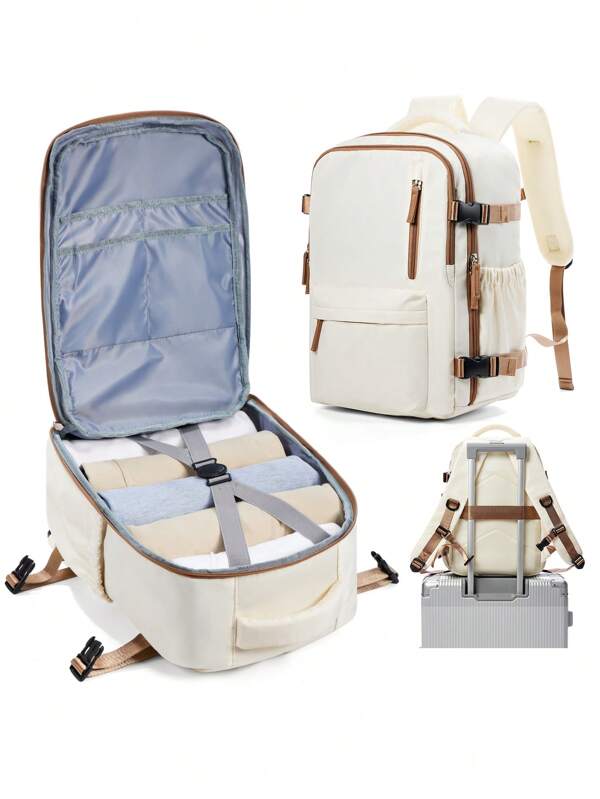 Carry On Backpack Travel Backpacks Flight Approved Large Capacity Nylon Fabric Waterproof Hiking Backpack Outdoor Computer Backpack For Travel Camping Hiking For Women Gift For Mom Dad Daughter Friend New Year's Day Gift Valentine's Day Gift Travel Accessories, School Backpack