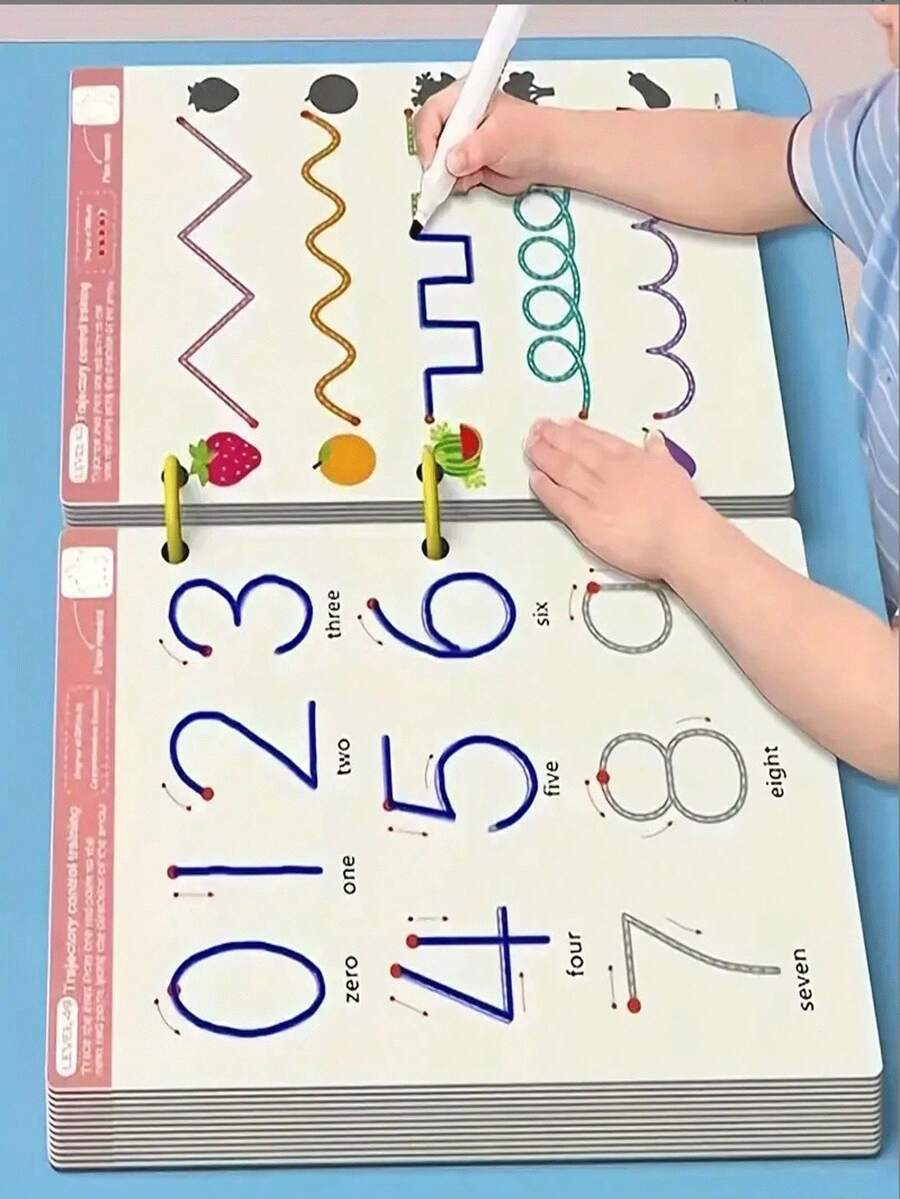 32 Pages Writing & Drawing Set, Back To School Supplies, Calligraphy Book Set, Erasable Pens & Refills, Educational Drawing & Pen Control Practice Notebook, Essential For Learning (Accessory Colors Random)