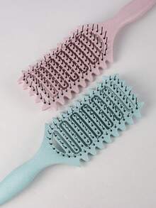 Bộ 1/6 lược uốn tóc màu trơn, làm từ lông heo rừng và nylon, có chức năng massage cho tóc khô hoặc ướt, giúp gỡ rối và làm mượt tóc xoăn, phù hợp với mọi kiểu tóc và phụ nữ, nhỏ gọn và dễ mang theo, là món quà tuyệt vời cho ngày Valentine. Phụ kiện làm đẹp tóc tại nhà - Nhiều màu - Xem 8