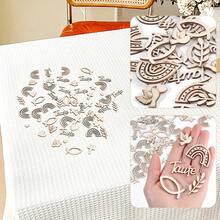 1 Pack Of 180pcs Colorful Wooden Confetti, Rainbow, Fish, Cross, Tree Branch, Dot Designs, Suitable For Baptism, Birth, Communion, Naming Ceremony, Confirmation Tabletop Confetti, Party Favors, Party Decorations