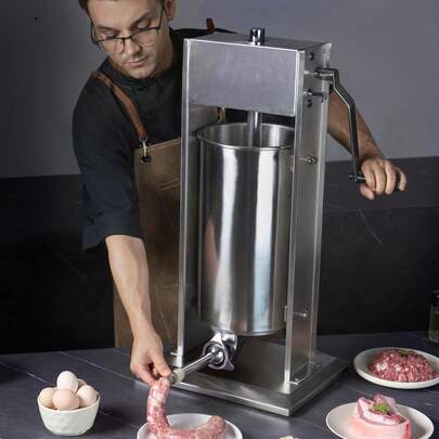 Embutidora de salchichas manual 15 L Máquina de salchichas vertical Acero inoxidable 304