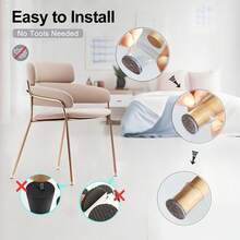 4/20 PCS Chair Leg Floor Protectors, Furniture Pads For Hardwood Floors, Furniture Sliders For Chair Legs, Silicone Chair Leg Caps Cover,Floors From Scratching And Reduce Noise,Suitable For Bedrooms, Living Rooms, Kitchens - Transparent Light Gray - View 5