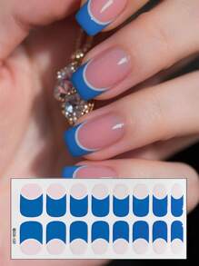 1 Sheet/Set Of Fully Wrapped Classic French Nail Art Stickers With Waterproof And Self-Adhesive Nail Decoration Stickers That Can Be Used For Daily Work