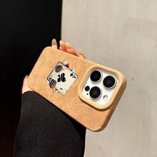 Funda para móvil con diseño de carta de póker (1 unidad). Ideal para invierno y otoño. Compatible con phone 16 Pro Max, 16 Plus, 15 Pro, 14, 13, 12 y 11. Funda de piel sintética. Diseño sencillo. Protección completa para hombre y mujer. Resistente a caídas. - Marrón claro-1 - Ver 2