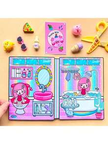 Toca Boca 宝宝城堡 Toca 世界 DIY 场景手工安静书女孩角色扮演纸娃娃儿童手工套装 - 彩色 - 查看 9