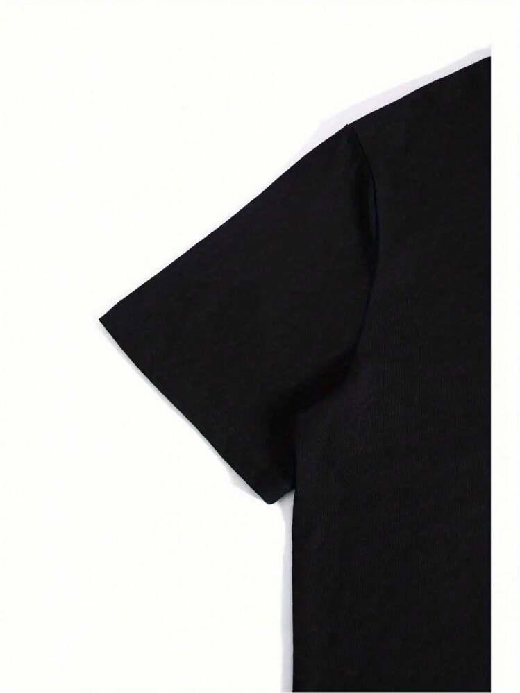 Man Men Misfits Skull T Shirts Horror Halloween Pure Cotton Clothing Casual Short Sleeve Round Neck Tees Adult T-Shirts  Men Size S-3XL - 黑色 - 查看 5